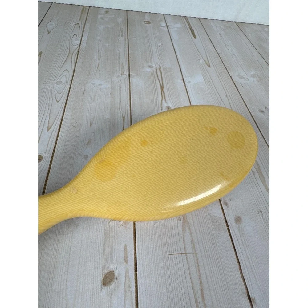 Vintage Yellow Celluloid Art Deco Vanity Brush Set‎ Hair & Clothes Brushes 3pc